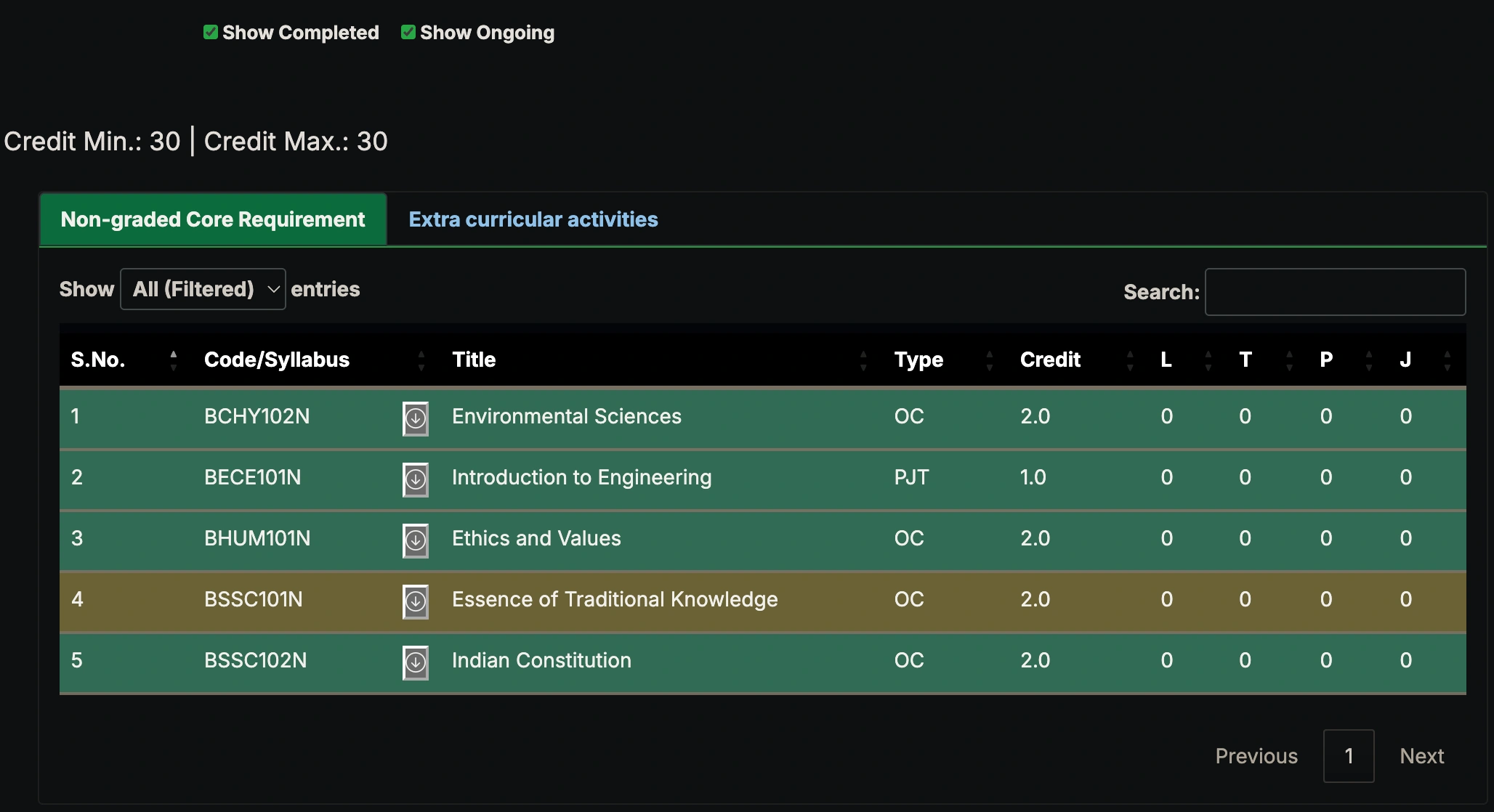 Smart Curriculum Tracking