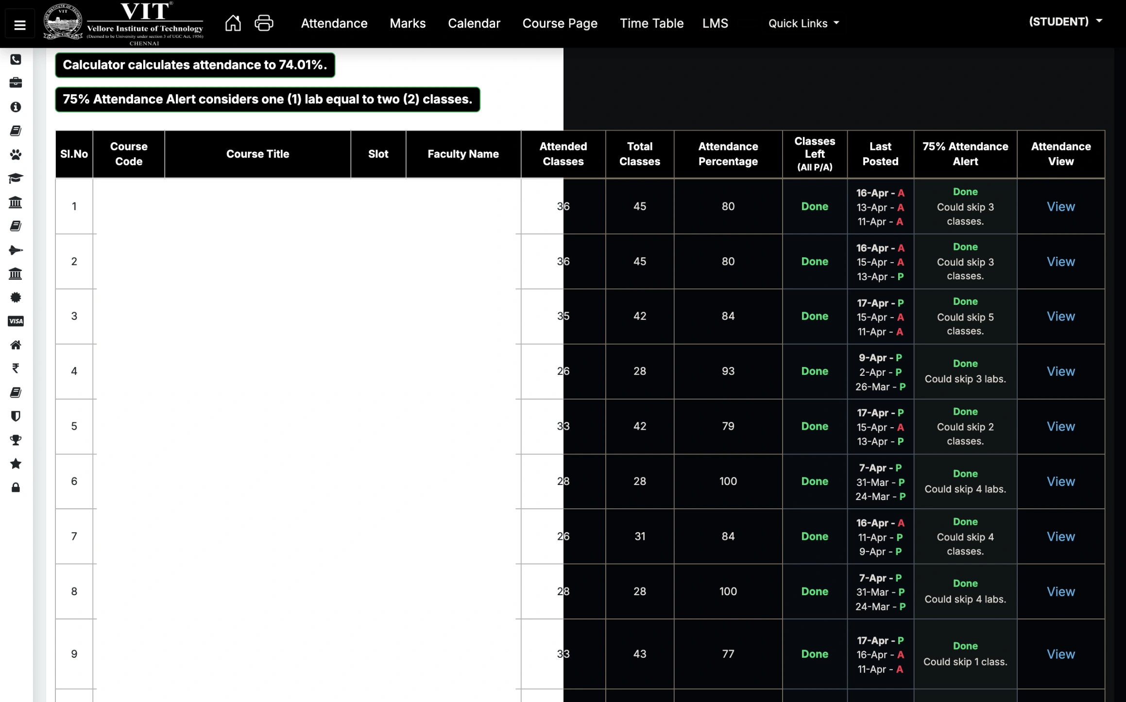 Smart Attendance UI